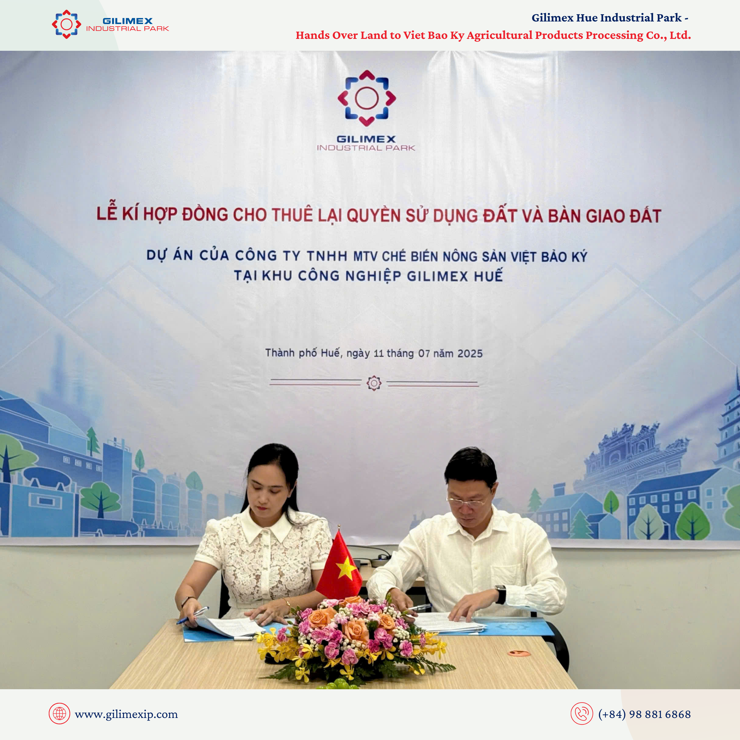 Signing ceremony between both parties