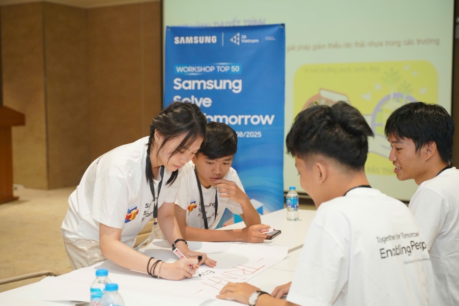 Các em học sinh trong 1 lớp tập huấn của cuộc thi SFT.