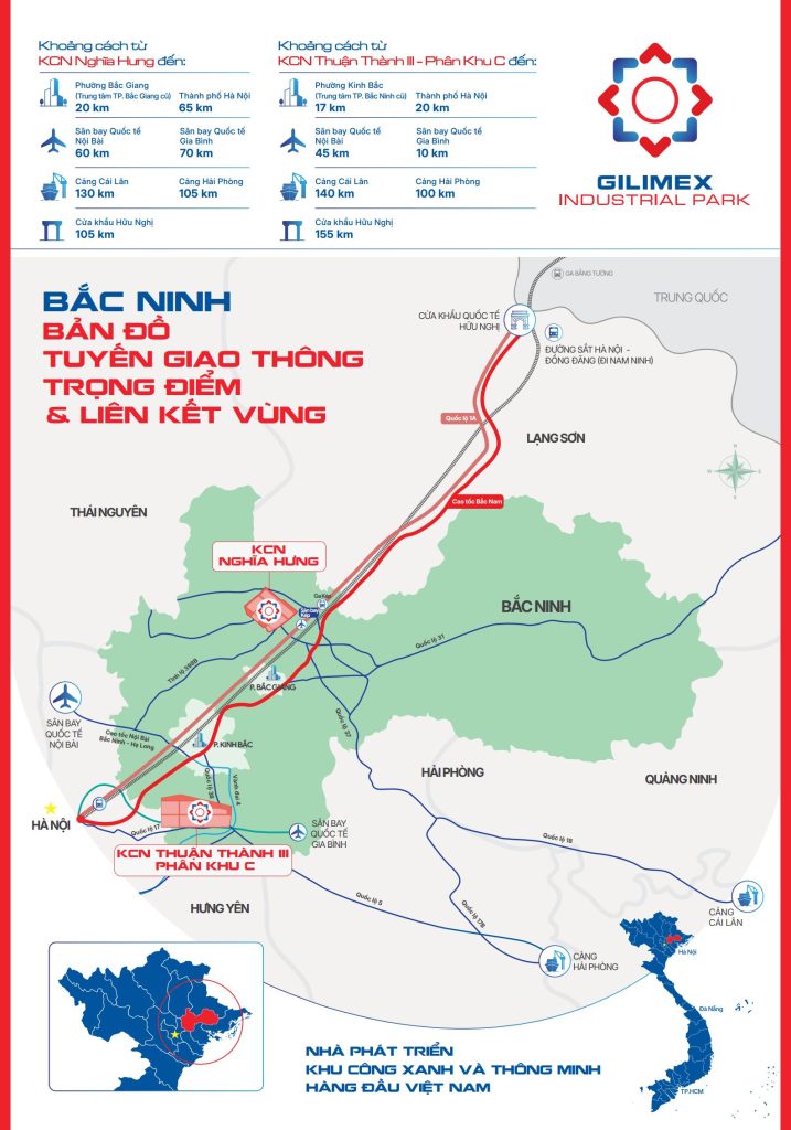 Vị trí dự án Khu công nghiệp Thuận Thành III - Phân khu C