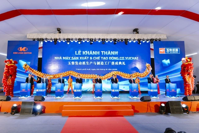 Lễ khánh thành nhà máy sản xuất và chế tạo động cơ Yuchai tại TP.HuếẢNH: H.N