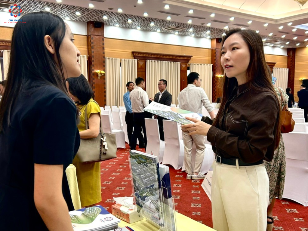 Visitors at the Gilimex Industrial Park booth during the seminar