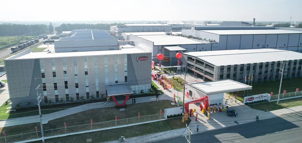 The new Acecook Vinh Long factory is Acecook Vietnam's largest factory to date.