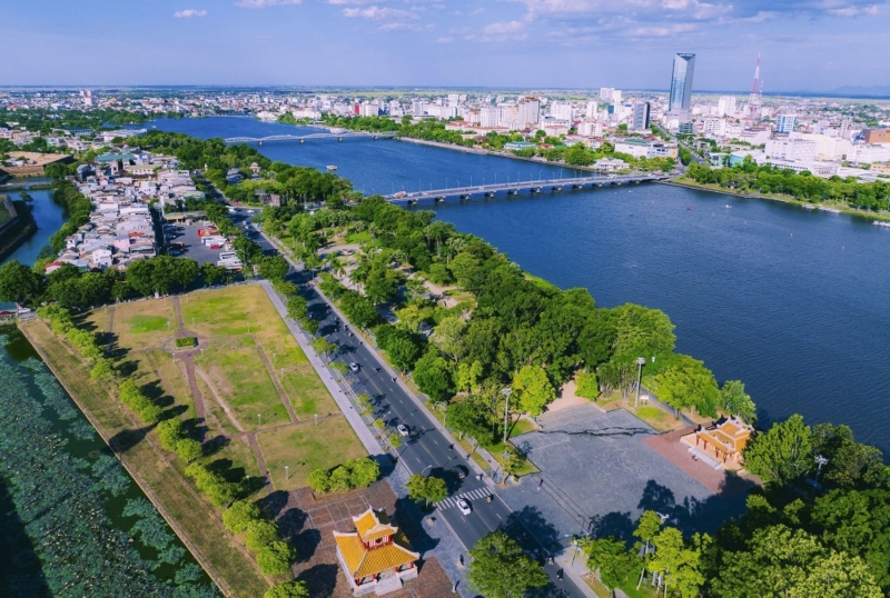 A view of Huong River in Hue City. Illustrative photo
