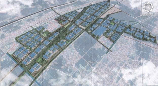 Perspective view of Dien Quynh 1 Industrial Park, Nghe An province.