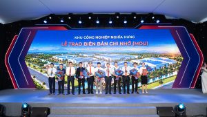 MOU exchange at Nghia Hung Industrial Park.